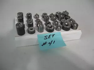RIVET DIMPLE DIES VARIOUS SIZES AND LENGTHS WITH WOODEN HOLDER - Picture 1 of 5