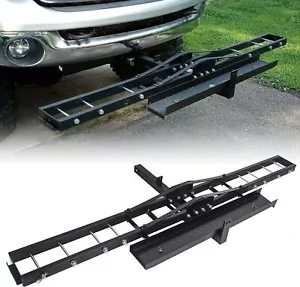 Bike Steel Motorcycle Scooter Dirtbike Carrier Hauler Hitch Mount Rack Ramp - Foto 1 di 9