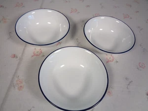 3 pcs / Corelle  oceans  blue pattern  6-1/4  dia x 2 inches tall  cereal bowls - Picture 1 of 9