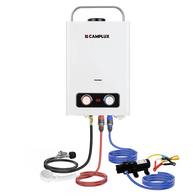 Camplux Portable Propane Water Heater Instant Hot Water for Camping,RV &Off-Grid