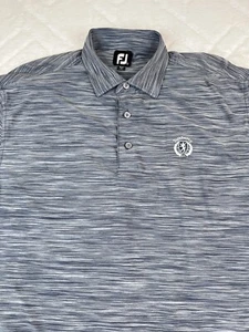 Footjoy FJ Herren (L) meliert grau Golf Performance Poloshirt - Bild 1 von 8