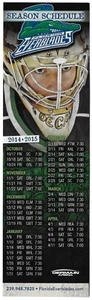 RARE VERSION 2014-15 Florida Everblades ECHL Hockey Schedule !!! FGCU Basketball - Imagen 1 de 2