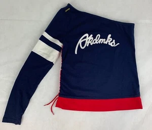Akdmks Athletic Women’s Cold Shoulder  With AdjuTop Navy Blur And Red Size Small - Picture 1 of 4