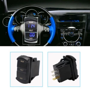 GameMantra 12V Volt meter Dual Battery Monitor LED Digital Car Boat Voltage M... - Picture 1 of 9