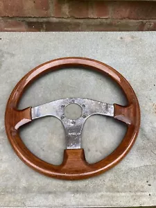 Vintage Classic Car Wooden Imola Steering Wheel J 154 Help With Fitment Please ? - Foto 1 di 6