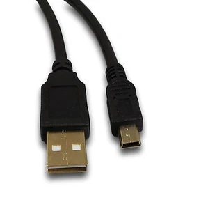 3m USB Kabel A Stecker -> Mini vergoldet          #d056 - Bild 1 von 2