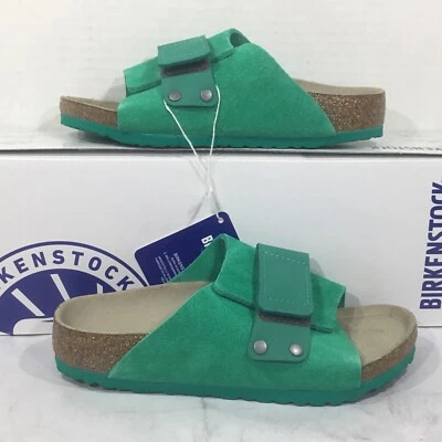 Birkenstock Youth Size 12 EU 30 Narrow Kyoto Bold Green Suede Sandals Y23-1078 - Image 1 of 4