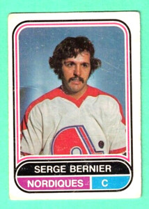(1) SERGE BERNIER 1975-76 O-PEE-CHEE WHA # 60 NORDIQUES CREASED CARD (F7386)