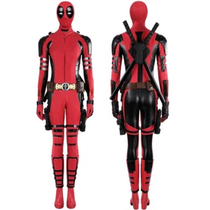 High Quality Lady Deadpool 3 Jumpsuit Cosplay Costume Suit Set Outfit Helmet New - Picture 1 of 24