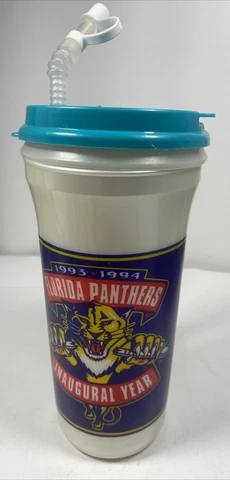 Vintage 1993-1994 Inaugural Florida Panthers Miami Subs Plastic Thermal Cup Cover