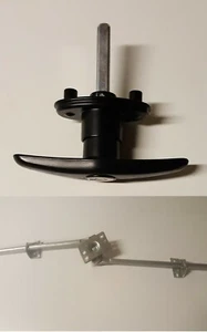 Kit de conversión de barra de bloqueo para tapas traseras de camión ventanas (manija en T y varilla de bloqueo) - Imagen 1 de 3