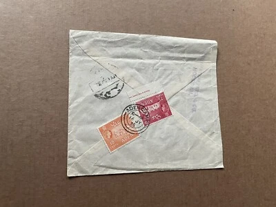 Aden 1955 Cover to US +Bi-Color QEII Frank=SG50+54 =35C Rate +to Hodeidah - Image 1 of 2