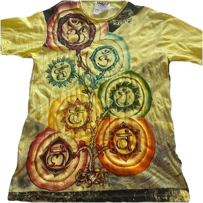 Sure Original Back to Basic Chakras T-shirt Sz L Tie Dye Cotton All Over Graphic - Image 1 of 4