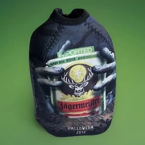 Halloween Design Jägermeister Bottle Hugger Insulator Koozie Zipper Bag Neoprene - Picture 1 of 14