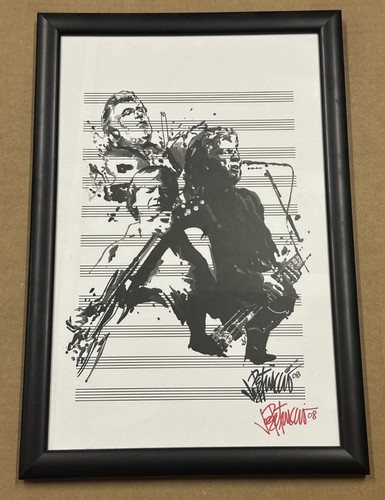 Joe Petruccio Moody Blues Signed 2008 Framed Sketch Style Music Sheet ...