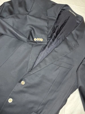 Ermenegildo Zegna Super 100s Fine Worsted Blazer Blue Men’s 56 EU 46 US 2 Button - Image 1 of 4