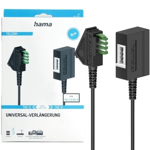 Hama Tae-F / Prise Rallonge Tae-Kabel Fiche À Douille Telefon-Kabel - Photo 1/4