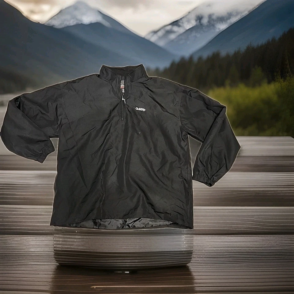 QuikTrip Logo Black 1/4 Zip Active Pullover Mens XL - Image 1 of 4