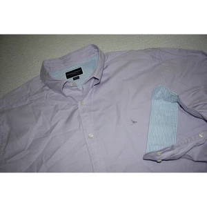Charles Tyrwhitt Dress Shirt Mens Size 2XL Purple Jermyn Street London Button Up - Picture 1 of 8