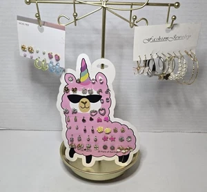 34 verschiedene Ohrringe Hänger & Ohrstecker gemischt verschiedene Designs für Ohrstecher - Bild 1 von 5