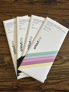 4 Paquetes NUEVO Papel Inteligente Cricut Joy Adhesivo Cartulina 5.5"x13" 10 Hojas - Imagen 1 de 2