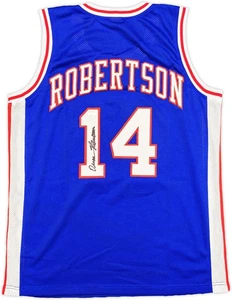Cincinnati Royals Oscar Robertson Autographed Signed Blue Jersey JSA - Picture 1 of 6