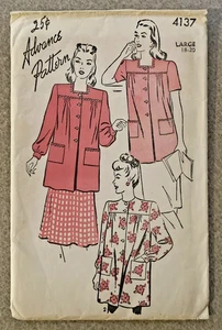 VTG ADVANCE PATTERN 4137 Sewing Pattern Large 18-20 Smock 3 Views Cut Complete - Picture 1 of 10