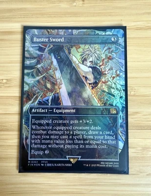 MTG: Buster Sword (Borderless) Final Fantasy Foil NM *Ships in Hard Case* - Image 1 of 2