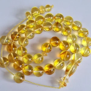 ☀️Natural Baltic Amber Islamic Prayer 33Beads Misbaha Tasbih Rosary 36g 11.6mm📿 - Picture 1 of 24