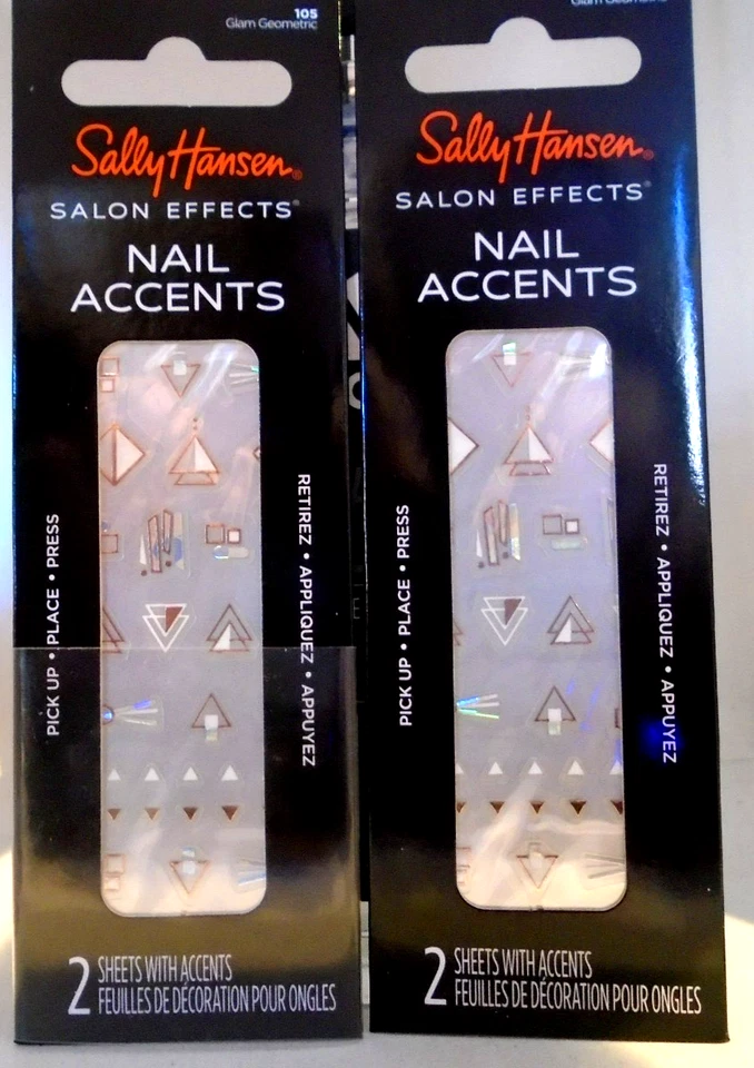 Adesivos para unhas Sally Hansen Salon Effects 105 GLAM GEOMETR 4 folhas no total - Imagem 1 de 1