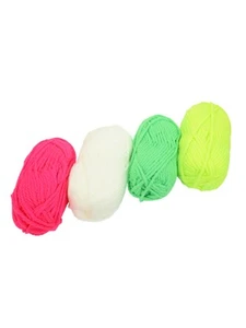 50g Schwarzlicht Neon Wolle Dick Garn Stricken Häkeln DIY UV-aktiv PSYWORK - Bild 1 von 6