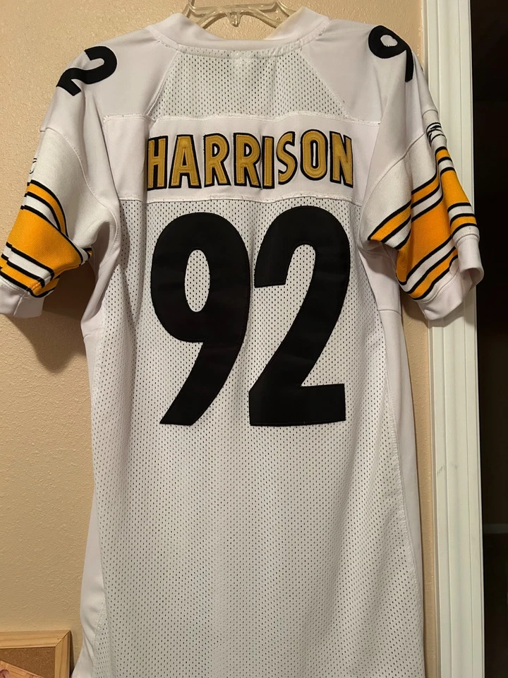 Camiseta para hombre Reebok Pittsburgh Steelers #92 James Harrison Super Bowl XLIII talla 48 Foto 1 de 4