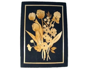 Mirpur Wheat Straw Handcrafted Inlaid Picture Handmade Bangladesh Art Vintage - Picture 1 of 3