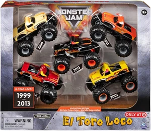 , Evolution Edition El Toro Loco, 5 Exclusive Die-Cast Monster Trucks for Kids A - Imagen 1 de 5