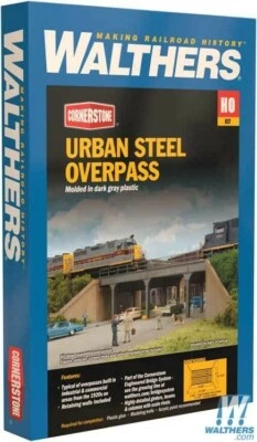 Walthers 933-4561 Urban Steel Overpass Kit HO Scale Train - Image 1 of 3