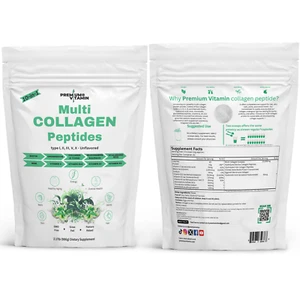Multi Collagen Peptides Powder Hydrolyzed 2.17lb (Type I,II,III,V,X) Anti Aging - Picture 1 of 5