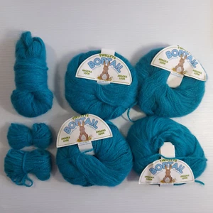 Twilleys Bobtail 20g x 4+ Vintage Fluffy Knitting Crochet Yarn Colour Teal 111g - Picture 1 of 8