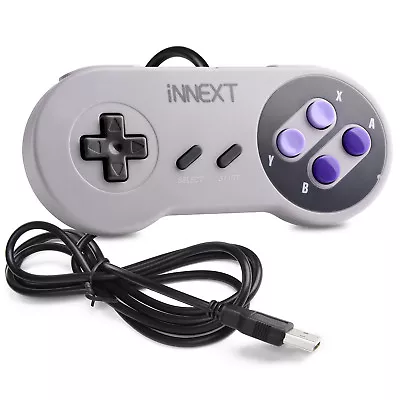 Controlador GamePad Joypad USB N64 SNES Xbox 360 para Windows 7 8 10 11 PC Mac Foto 1 de 4