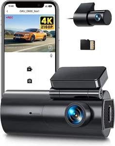 Wifi Dash Cam Car Front Rear 4K WiFi Video Dash Cam Parking Monitoring Night Vision - Picture 1 of 8
