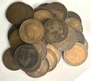 Lot 30 Pièces 1 Penny Victoria et Georges V, Royaume-Uni Ref95841 - Bild 1 von 1