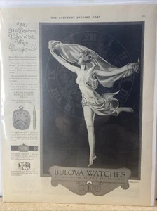 RARE OOAK 1922 Ad Rubaiyat Antique Bulova Watch Art Deco Nude Dancer Phillips - Picture 1 of 11