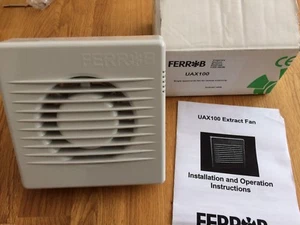 Ferrob UAX100 Single Speed Axial Fan For Remote Switching 230V 50Hz 20W - Picture 1 of 7