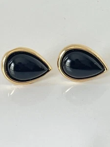 Peter Brams Design Ohrstecker schwarz Onyx Träne UNMARKIERT - Bild 1 von 8