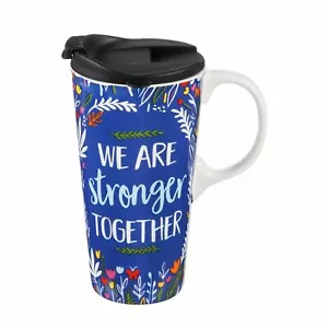 Cypress Home Keramik Reise Tasse, 17 Unzen, mit Box, wir sind stärker zusammen - Bild 1 von 3