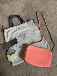 Beautiful Designer Modalu Pink Leather Zip Xbody Shoulder Bag RRP £99 Ex Con - Picture 1 of 6