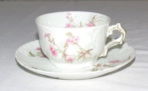 CF Field Haviland Limoges Schleiger 382 Tea Cup & Saucer - Picture 1 of 4