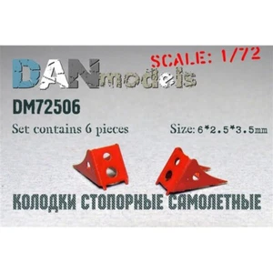 DanModels 72506 Scale 1:72 Aircraft Chocks Set #4 6 PCS 6*2,5*3,5mm Photoetching - Picture 1 of 12
