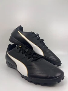 Puma Herren Schuhe EU 45 Fußball schwarz mit Stolen Leder Schnürrung - Imagen 1 de 10