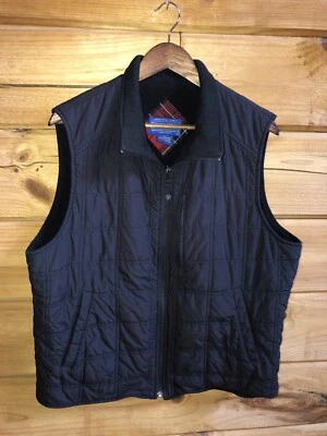 Pendleton Quilted Vest Full Zipper Black Men Size Large Outdoor EUC - Image 1 of 4