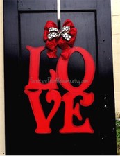 Valentine wreath,Valentineâ€™s Day door hanger,Love door hanger,love wreath 